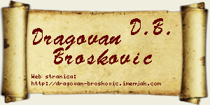 Dragovan Brošković vizit kartica